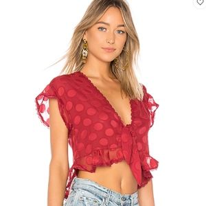 Tularosa Tops - Tula rosa - Revolve tie top red Tularosa Tops - Tula rosa - Revolve tie top red